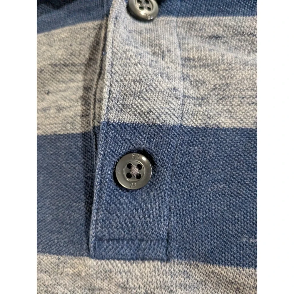 Banana‎ Republic Polo Shirt Purple Elephant Logo Slim Fit Medium Striped